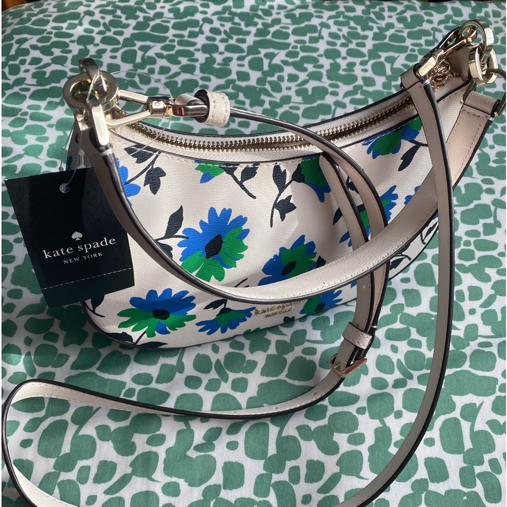 NWT Springtime Kate Spade Kristi Park Posies Floral Crossbody Bag Purse Satchel - Picture 8 of 13